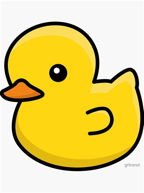 Yellow Cute Duck Animal Kawaii Cartoon Sticker For Sale By Griconut