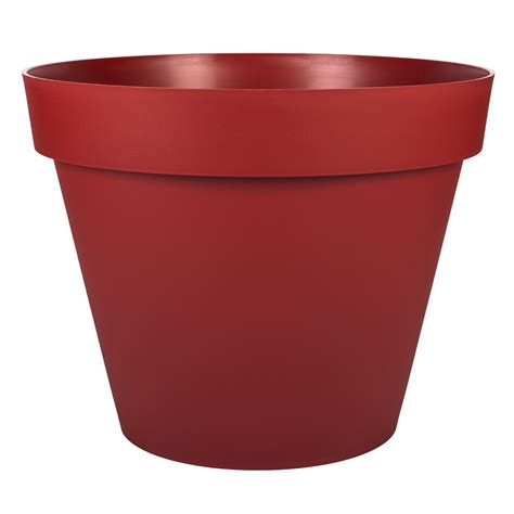 Pot De Fleurs Haut Rond Cm Rouge Rubis Toscane Eda Le Pot De L