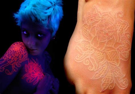 Mir Los Tatuajes Fluorescentes Que Brillan Bajo La Luz Ultravioleta