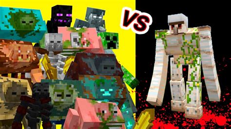 Mutant Iron Golem Vs Mutants In Minecraft Pe Youtube