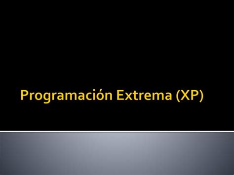 Programación Extrema XP PPT