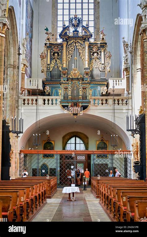 Prague Czech Republic The Interiors Of The Gothic Church Of Our Lady