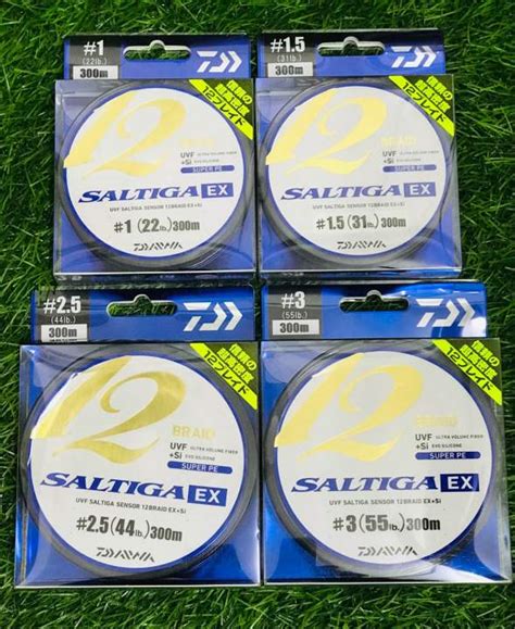 2023 DAIWA SALTIGA EX X12 300M BRAID UVF SENSOR EX Si SUPER PE BRAIDED