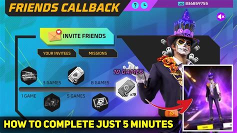 Friends Callback Event In Free Fire Tamil Call Your Friends Back