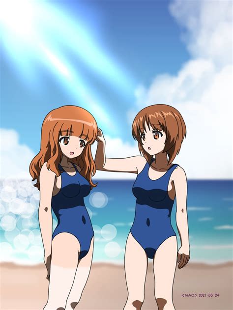 Nishizumi Miho And Takebe Saori Girls Und Panzer Drawn By Naotosi