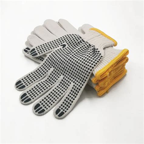 Wholesale Construction Garden Safety Gloves With Pvc Dots 7 Gauge 10g