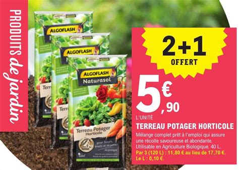 Promo Terreau Potager Horticole Chez E Leclerc Jardi Icatalogue Fr