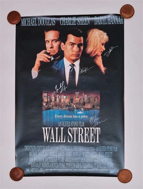 "Wall Street" Autographed Movie Poster - YourPremierMemorabilia