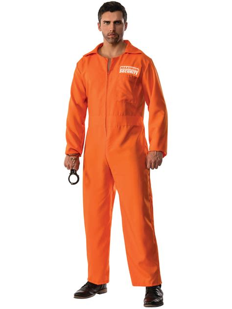 Mens Maximum Security Escaped Prison Convict Uniform