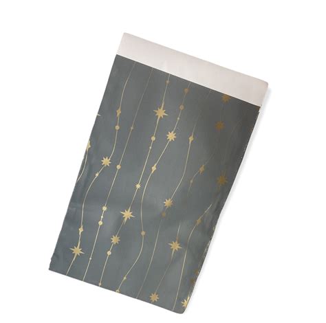 Grijze Goud Luxe Cadeauzakjes Stars Stk Mt Papier