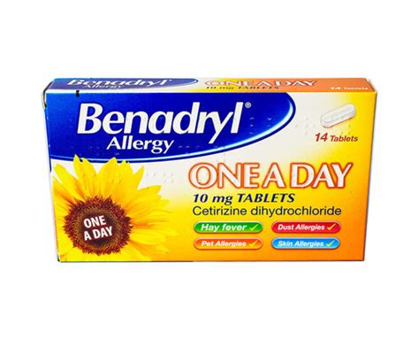 Benadryl One A Day Relief Cetirizine 14 Tablets At Best Price In