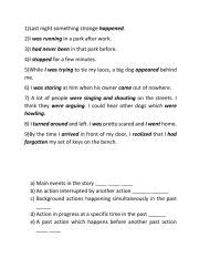 Narrative Tenses Esl Worksheet By Andreea Teacher