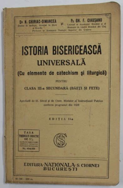 Istoria Bisericeasca Universala Cu Elemente De Catechism Si Liturgica