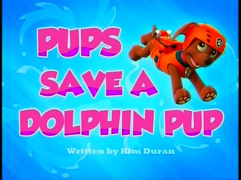 Pups Save a Dolphin Pup - PAW Patrol Wiki