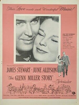 1954 The Glenn Miller Story Print Ad James Stewart June Allyson