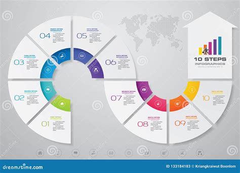 Steps Arrow Infographics Element Template Chart For Presentation