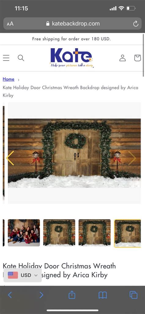 Kate Holiday Door Christmas Wreath Backdrop Designed By Arica Kirby