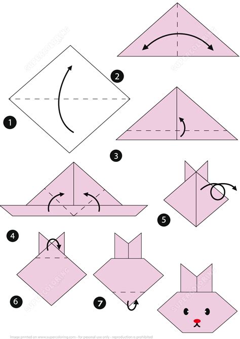 How To Make An Origami Rabbit Face Step By Step Instructions Free