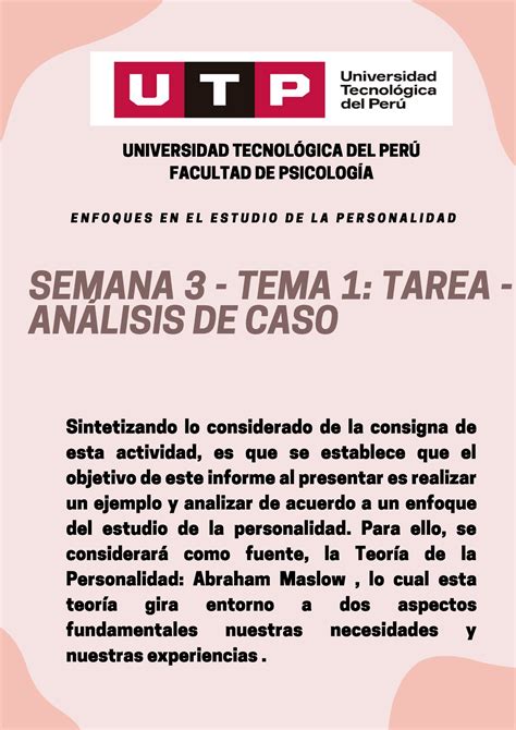 Semana 3 Tema 1 Tarea Análisis de caso SEMANA 3 TEMA 1 TAREA