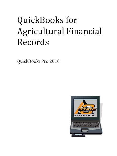 Quickbooks For Agricultural Financial Records Pdf Debits And