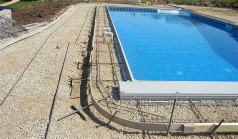 Concrete Swimming Pool Kit Deck Installation