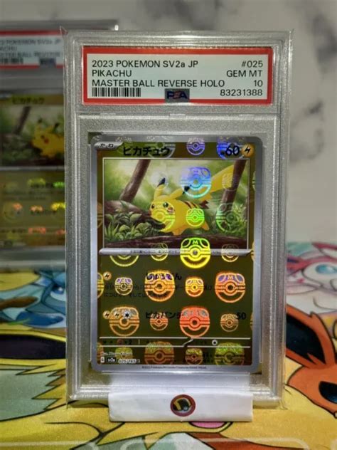 PSA 10 POKEMON 151 Pikachu Master Ball 025/165 Holo Japanese $15.51 ...