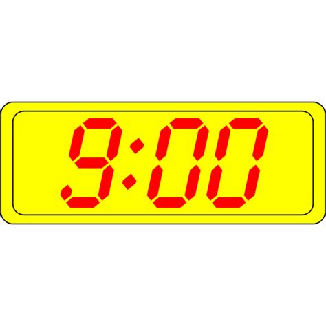 Digital clock display vector graphics | Free SVG