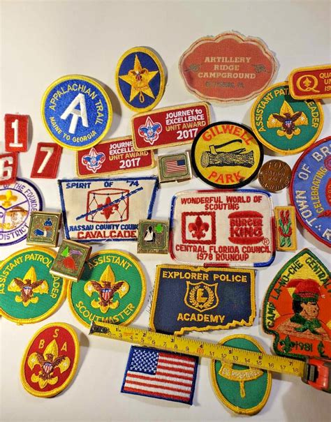 Huge Lot Boy Scout Vintage 70s Up Patches Unique Bead Scout Badges