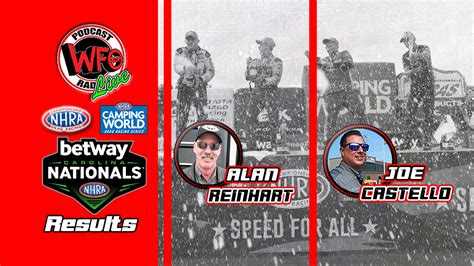 WFO Radio Motorsports Podcast NHRA Results Betway NHRA Carolina