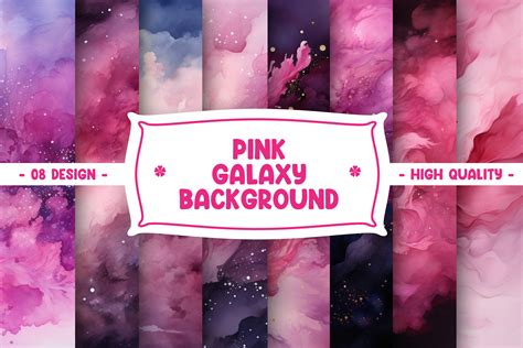 Pink Galaxy Background Set Graphic by PKDesign · Creative Fabrica