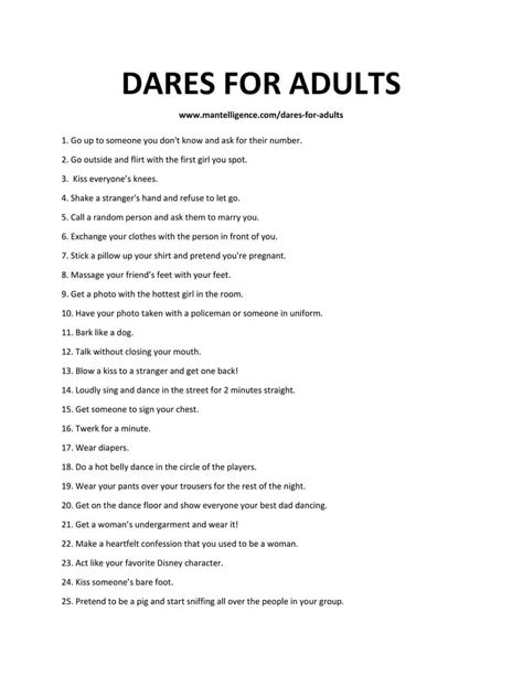 69 Best Dares For Adults Never Have Dull Moments Again