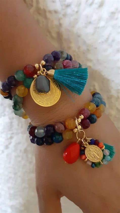 Pin en Bisutería Pulseras bohemias Pulseras de joyería Pulsera de mano