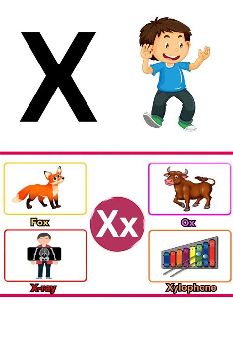 Words Start With X X Words For Kids Words That Start With X