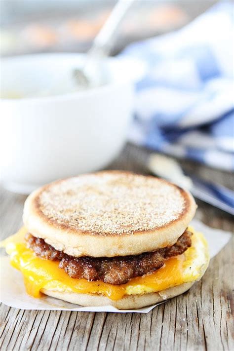 Sausage Egg And Cheese Breakfast Sandwich With Maple Butter Recipe On