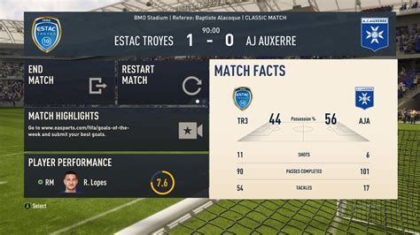 ESTAC TROYES 1 0 AJ AUXERRE FIFA23LIGUE1IMMATCH MATCHDAY 14 22 23 YouTube