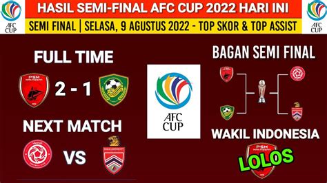 Hasil Semi Final Afc Cup Psm Makassar Vs Kedah Fc Klasemen Afc