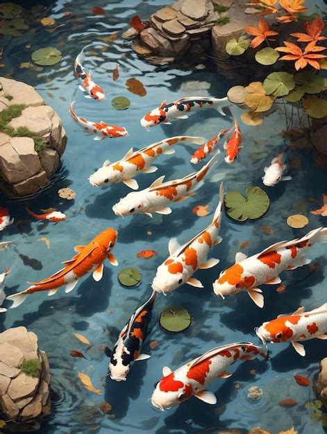 Koi Fish Pond Wallpaper Hd