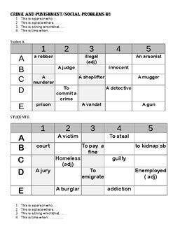 ESL Speaking Crime And Punishment E8 B1 By Beata Piegza TPT