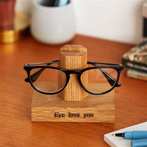 Solid Oak Personalised Glasses Stand Gifts For Grandparents Etsy UK