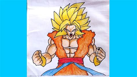 Drawing Goku With Colour Pencils How To Draw Goku With Colour Pencils Hitroart Youtube