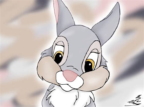 My Disney Sketch Of Thumper In Color By Minako A On Deviantart