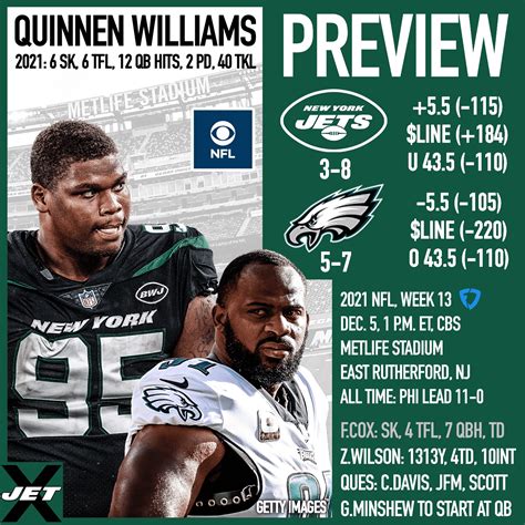 New York Jets Vs Philadelphia Eagles Week Preview Th Time S The