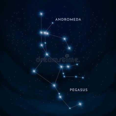 Constelación De Andromeda Y Pegasus Diseño Decorativo De Ilustración