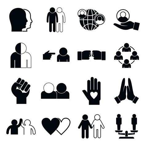 Stop Racism Icons Set Simple Style 8845093 Vector Art At Vecteezy