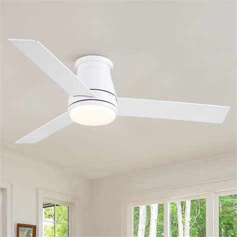 Amici White Ceiling Fan with LED Light Kit and Remote Control - Stay ...