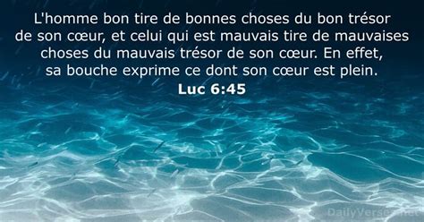 Luc 6 45 Verset De La Bible DailyVerses Net