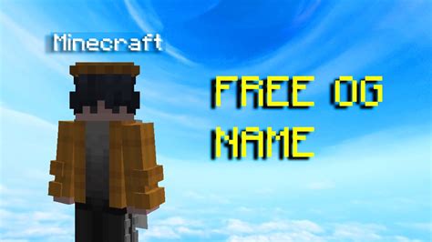 How To Get A FREE OG Minecraft Name YouTube