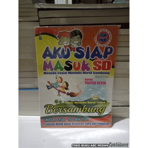 Jual BUKU Aku Siap Masuk SD Pintar Menulis Huruf Tegak Bersambung