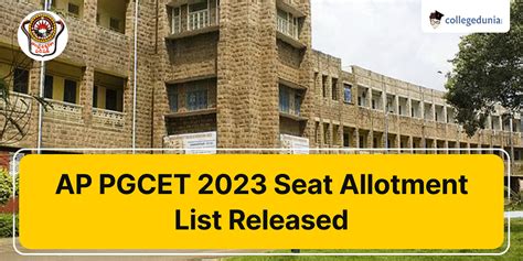 AP PGCET 2023 Seat Allotment List Released Pgcet Sche Aptonline In