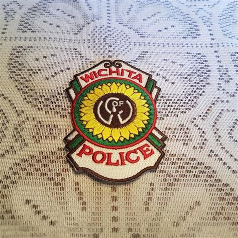 Wichita Police Patch Crest Applique Logo 25 Inches X 35 Etsy Canada